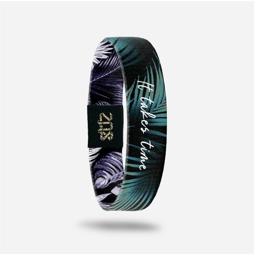 ZOX Strap Bracelet “It Takes Time” Black & White